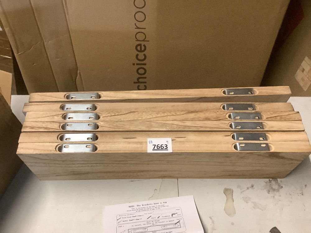 PHPH Wood Floating Shelves for Wall, Wooden Wall Shelves for Bedroom, Set of 6 Light Brown 24 Inch - Image 2 - Lot 7663