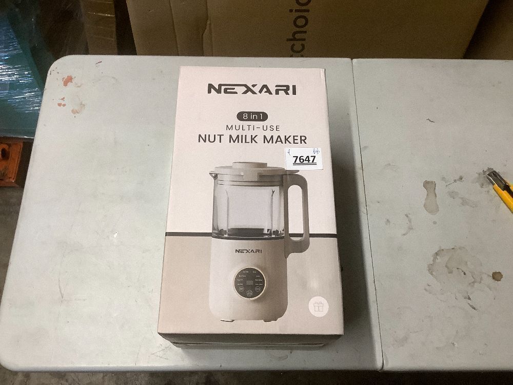 Nexari 8-in-1 Nut Milk Maker Machine – 1.2L Stainless Steel & Glass | Almond, Oat, Soy, Coconut Machine | Blenders | Plant-Based Smoothie Blender, Milk Frother & Milkshake maker | Self-Cleaning - Image 3 - Lot 7647
