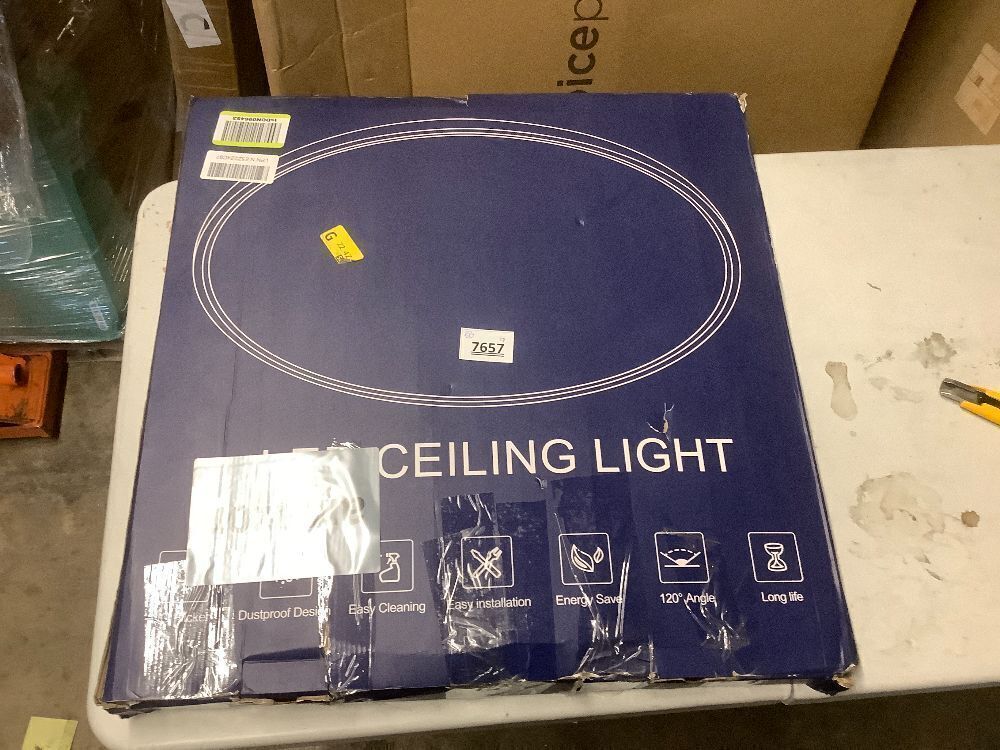 24 inch Led Ceiling Light Fixtures, 48W Ultra Thin Dimmable Flush Mount, 3000K/4000K/6500K Selectable, Round White Ceiling Lamp for Bedroom Kitchen Living Room Dining Room,White - Image 3 - Lot 7657
