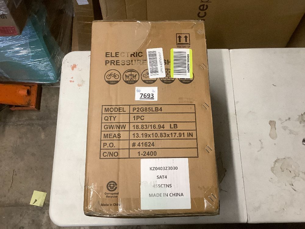 PowRyte Model P2G85LB4 High Performance Electric Pressure Washer With Hose - Image 2 - Lot 7693
