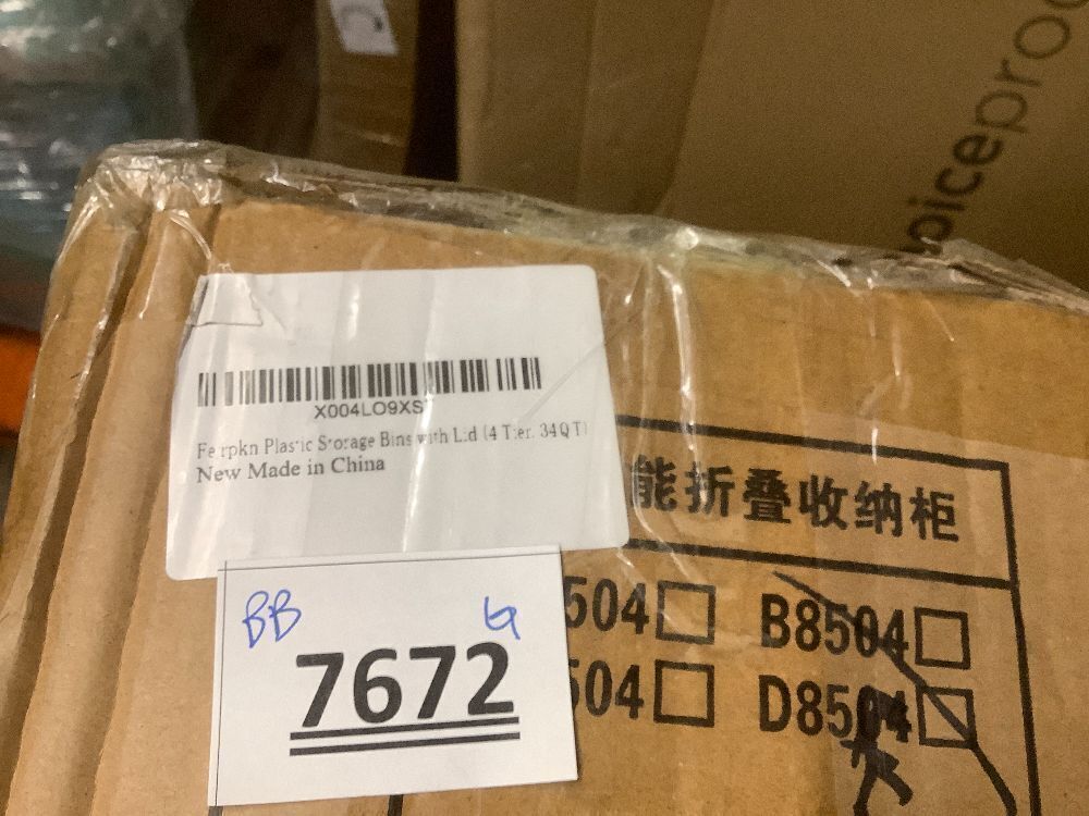 4 Tier - 34QT Storage Bins with Lids, Collapsible Storage Bins with Doors and Wheels, Plastic Storage Cabinet for Easy Storage and Organization for Living Room, Office - Image 3 - Lot 7672