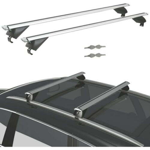 Tanx 52" Universal Roof Rack Cross Bars, Aluminum Rooftop Crossbars with Locks, RB003C - Lot 7697