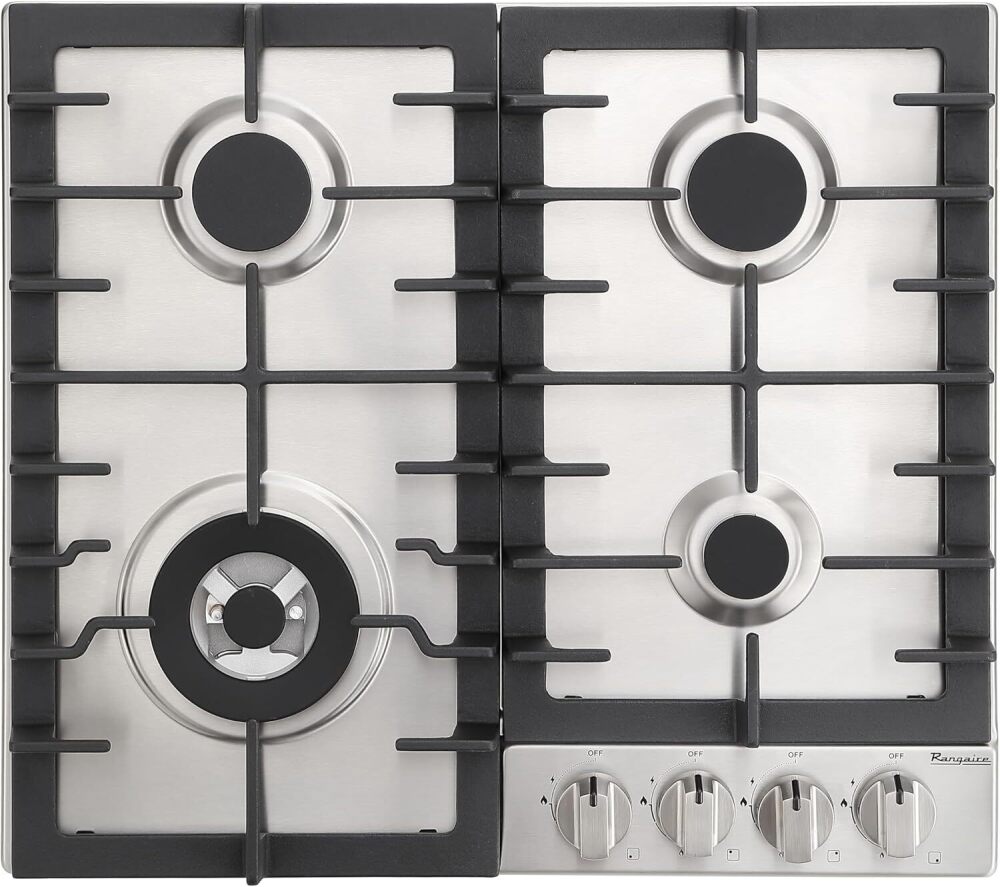 RCG241S 24" Gas Cooktop - Stainless Steel, Sealed Burners, Cast Iron Grates, Die Cast Metal Burner Controls - Image 1 - Lot 7606