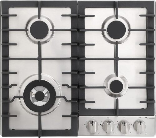 RCG241S 24" Gas Cooktop - Stainless Steel, Sealed Burners, Cast Iron Grates, Die Cast Metal Burner Controls - Lot 7606