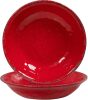 ZAROCRUS 13.75" x2.75'' Extra Large Melamine Serving Bowls, Set of 2, Christmas Bowls Set for Salad, Pasta, Fruit, Unbreakable Farmhouse Deep Bowl. Durable and Dishwasher Safe, True Red - Thumbnail 1