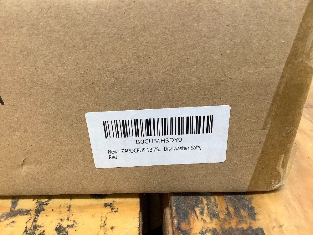 ZAROCRUS 13.75" x2.75'' Extra Large Melamine Serving Bowls, Set of 2, Christmas Bowls Set for Salad, Pasta, Fruit, Unbreakable Farmhouse Deep Bowl. Durable and Dishwasher Safe, True Red - Image 4 - Lot 7619