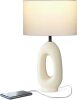 Brightech Artemis LED Table Lamp - Unique Modern Ceramic Lamp for Bedside, Nightstand, Desk - Cozy Night Light with Warm White Light for Living Room, Bedroom - Thumbnail 1