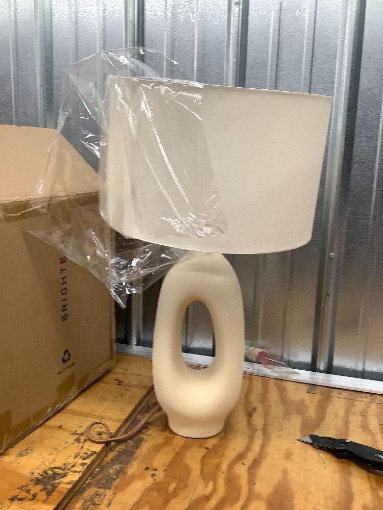 Brightech Artemis LED Table Lamp - Unique Modern Ceramic Lamp for Bedside, Nightstand, Desk - Cozy Night Light with Warm White Light for Living Room, Bedroom - Image 2 - Lot 7623