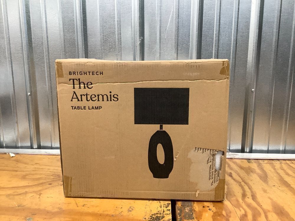 Brightech Artemis LED Table Lamp - Unique Modern Ceramic Lamp for Bedside, Nightstand, Desk - Cozy Night Light with Warm White Light for Living Room, Bedroom - Image 3 - Lot 7623