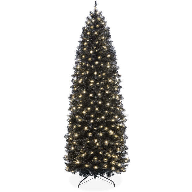 6ft Pre-Lit Black Artificial Pencil Holiday Tree - Image 1 - Lot 7413