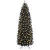 6ft Pre-Lit Black Artificial Pencil Holiday Tree - Thumbnail 1