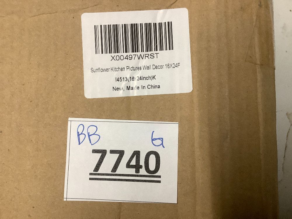 Sunflower Kitchen Pictures Wall Decor: Dark Brown Wood Grain Vintage Inspirational Wooden Background Sun floral Vase Print for Girls' Bedroom Yellow Blooming Flowers Framed (16"x24"x1 Panel) - Image 3 - Lot 7740