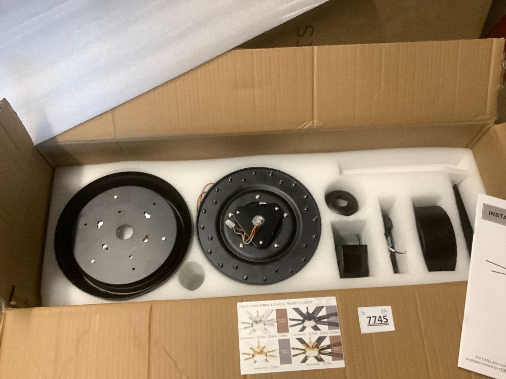 72 Inch Ceiling Fan With Light,Industrial Ceiling Fan With 8 Aluminium Metal Blades,Smart Fan Work with Alexa,Garage Indoor/Outdoor Fan For Living Room and Patio,CF04BK-72 - Image 3 - Lot 7745