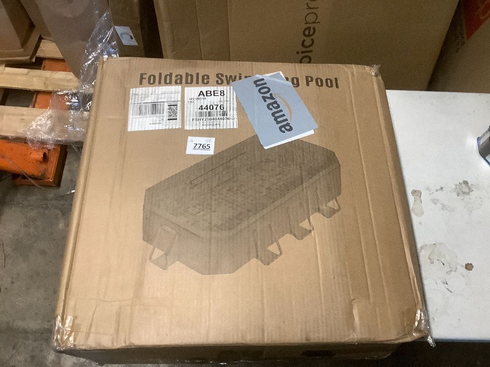 StarOcean Foldable Large Non-Inflatable Portable Folding Swimming Pool for Kids and Adult, Collapsible Pools for Backyard, Hard Plastic Shell, Oversized Thickened, Dark Blue, - Image 5 - Lot 7765