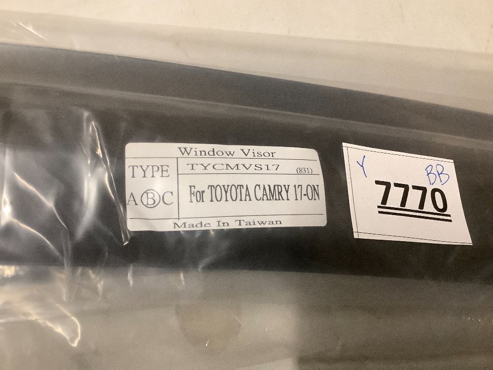 2018-2024 Tape-On Side Window Visor Deflectors for Toyota Camry XV70 L LE SE XLE XSE Hybrid Dark Tinted Rain Guards 2019 2020 2021 2022 2023 - Image 4 - Lot 7770