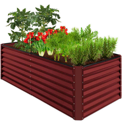 Outdoor Metal Raised Garden Bed for Vegetables, Flowers, Herbs - 6x3x2ft - Lot 7463