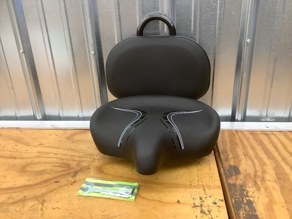 Oversized Bike Seat, Wide Bicycle Saddle Novel Backrest Design for Electric Bike, Universal Fit Exercise Bike or Road Stationary Bike Seat Cushion for Men & Women - Image 2 - Lot 7702