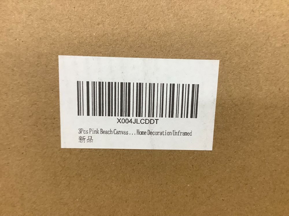 3Pcs Pink Beach Canvas Wall Art Tropical Coastal Palm Trees Wall Decor Pictures Preppy Ocean Wave Landscape Posters Prints for Living Room Bedroom Teen Girls Room Artwork Home Decoration - Image 3 - Lot 7706