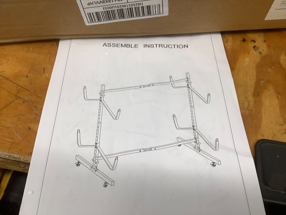 Kayak Storage Rack for 4 Kayaks Freestanding Kayak Stand Outdoor with Movable Wheels, Heavy-Duty Steel Kayak Hanger Holder with Padded Arms, Wide Adjustable, Kayak Garage Storage for Canoes - Image 3 - Lot 7708