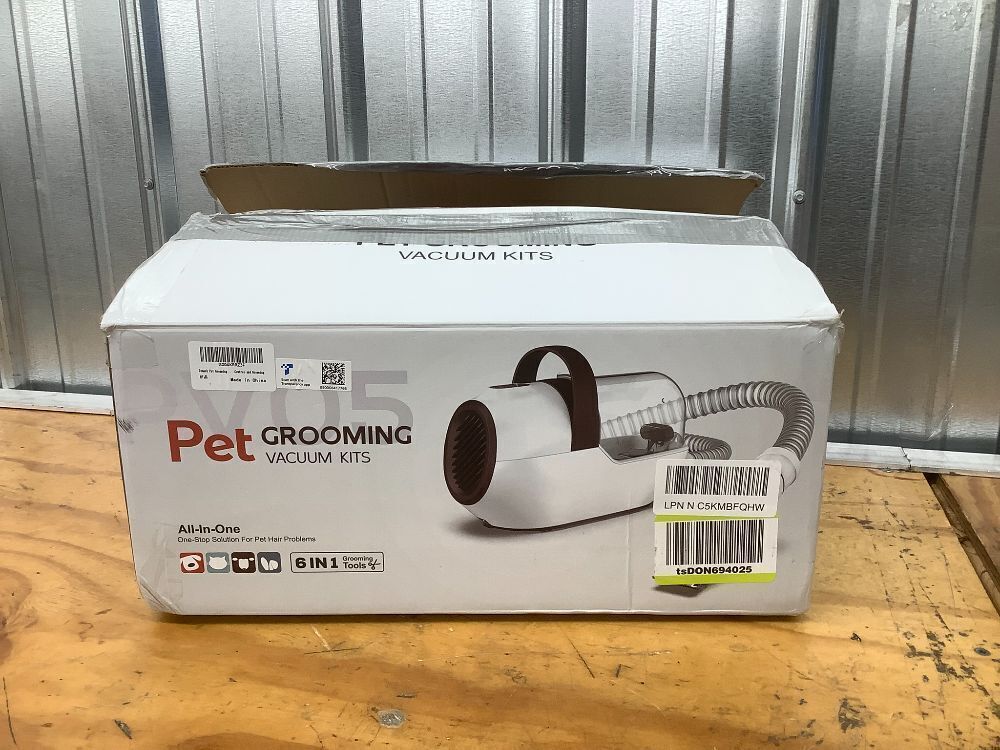 Dog Grooming Vacuum, Dog Grooming Kit with Pet Clipper Nail Grinder, 3 Suction Modes Dog Brush Vacuum with 6 Pet Grooming Tools (Brown) - Image 5 - Lot 7719