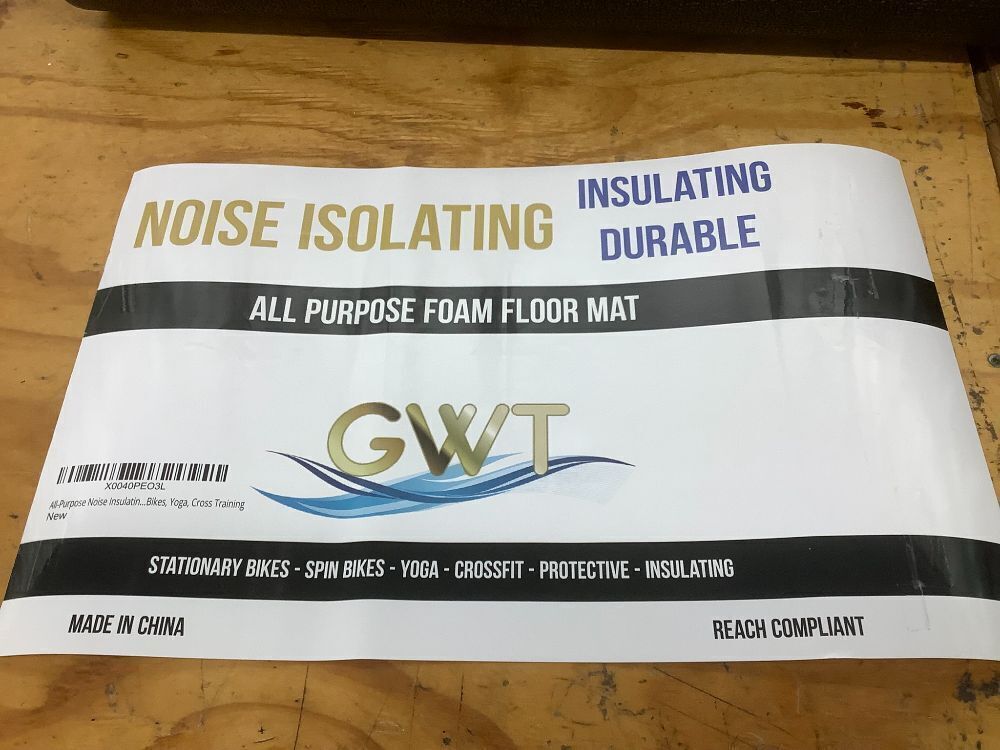 GWT 36" x 78" Durable Anti-Slip Workout Mat - 1/4" Thick Ultimate Floor Protection, Noise-Reducing,Tear-Resistant All-Purpose Exercise Mat for Treadmills, Home Gym, Yoga, and Weightlifting - Image 4 - Lot 7723