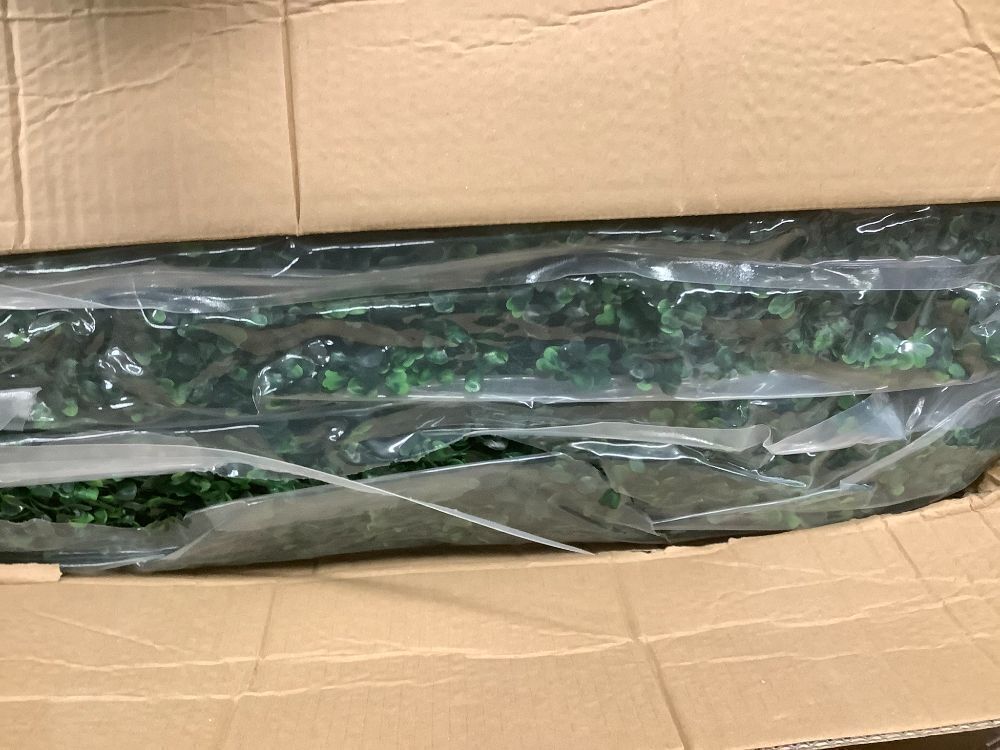 AOKIE 20"X20" Artificial Grass Wall, 12 Pcs Boxwood Hedge Wall Panels UV-Anti Grass Backdrop Wall Decor, Greenery Privacy Hedge Screen for Indoor Outdoor Patio Balcony, Party Garden Fence Decor - Image 2 - Lot 7727