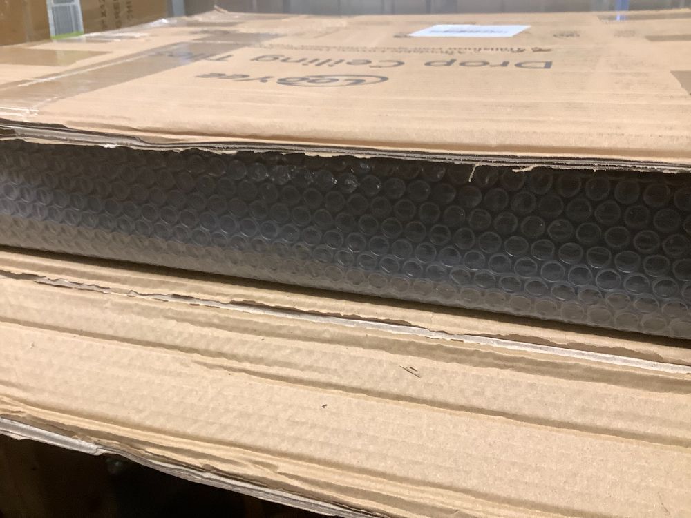 24 PCS 24" x 24" Black Drop Ceiling Tiles, 2ft x 2ft PVC Smooth Ceiling Panels - Waterproof, Fire-Rated to Prevent Breakage - Cover 96 Sq.Ft - Image 2 - Lot 7736