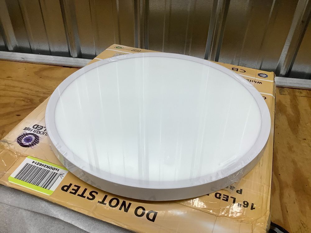 4PK 15.8 Inch LED Flush Mount Ceiling Light, 32W, 3480LM, 3000K/4000K/6000K CCT Selectable, White Ultra-Slim LED Ceiling Light Fixtures, Low Profile Round Flat Panel Light for Bedroom,Kitchen,Hallway - Image 2 - Lot 7772