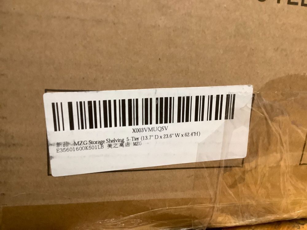 1250 lbs Steel Heavy Duty 5-Tier Utility Shelving Unit Steel Organizer Wire Rack for Home,Kitchen,Office,Chrome (13.7" D x 23.6" W x 62.4" H) - Image 4 - Lot 7782