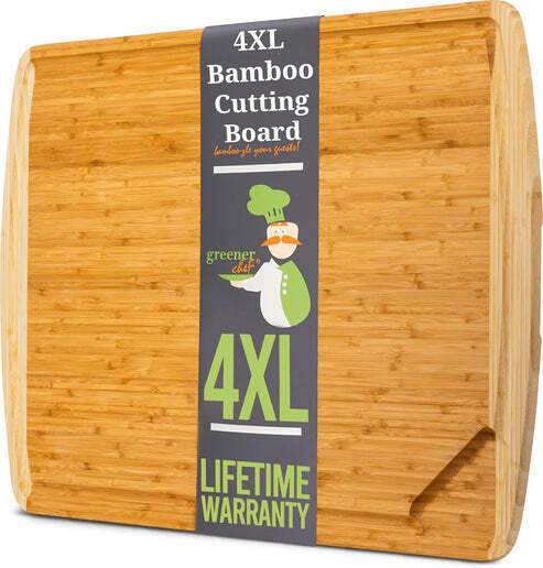 Greener Chef Bamboo Cutting Board - Two-Tone - Image 1 - Lot 7838