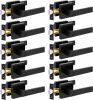 KAMOTA Privacy Door Levers, 10 Pack Matte Black Door Handles Bed and Bath Door Locks Interior Keyless Locksets, Left and Right Hand Reversible - Thumbnail 1