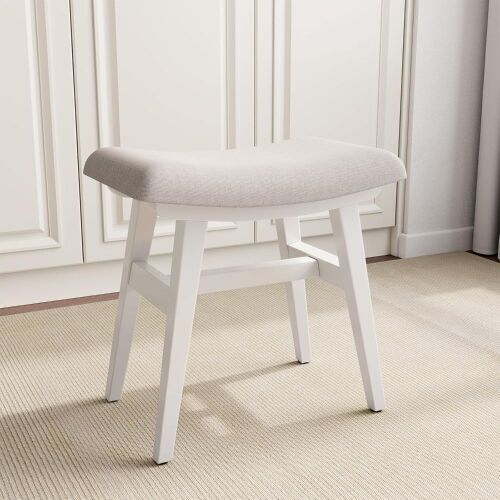 Solid Wood Small Vanity Stool - Lot 7857