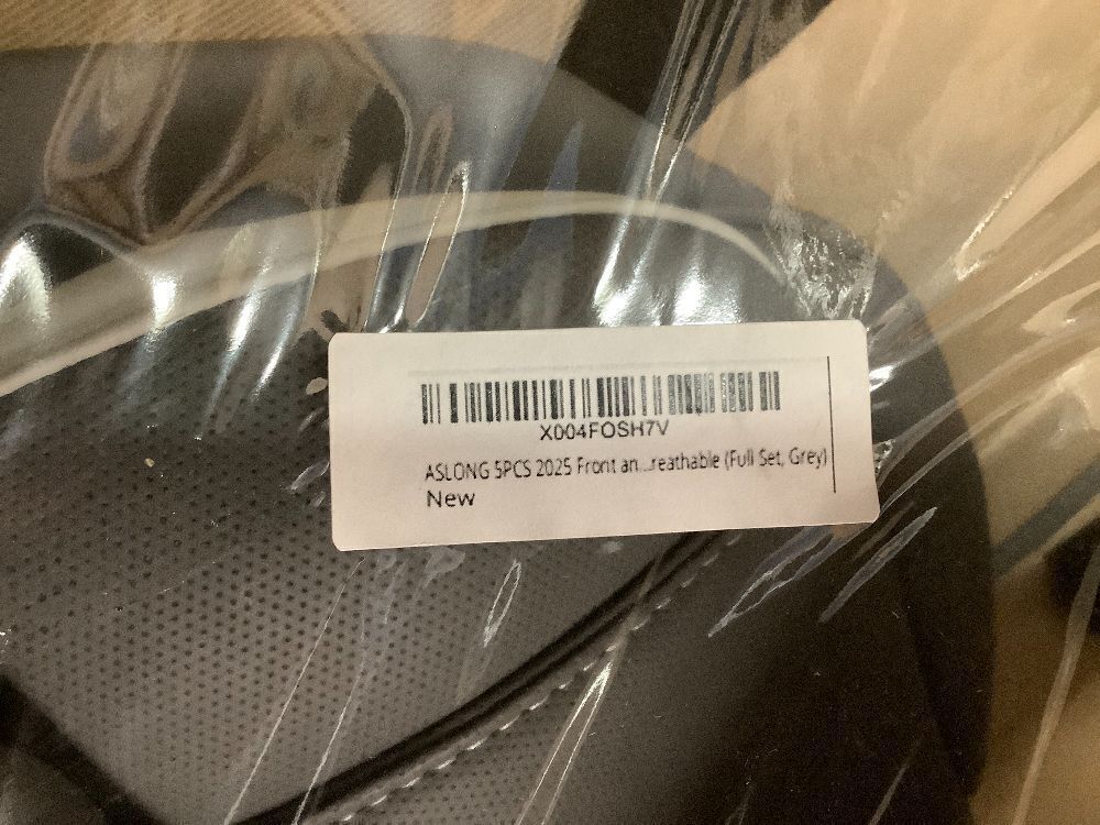 ASLONG 5PCS 2025 Front and Back Car Seat Covers Auto Interior Accessories with Water Proof Nappa Leather for Cars SUV Pick-up Truck Universal Comfortable and Breathable (Full Set, Grey) - Image 4 - Lot 7870