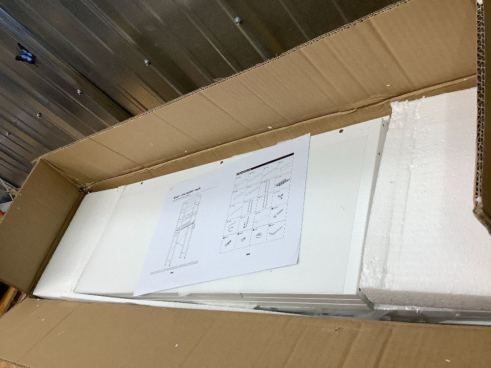 Over The Toilet Storage Cabinet,4 Tier Bathroom Organizer and Storage With Adjustable Shelf Waterproof Feet Pad and Basket Multifunctional Space Saver Freestanding Bathroom Shelves With Dividers White - Image 3 - Lot 7881