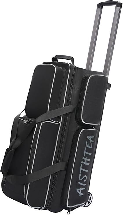 2-3 Ball Bowling Bag with Wheels, Rolling Trolley Bowling Bags with Large Separate Shoe Compartment and Oversized Accessory Pocket - Image 1 - Lot 1000017