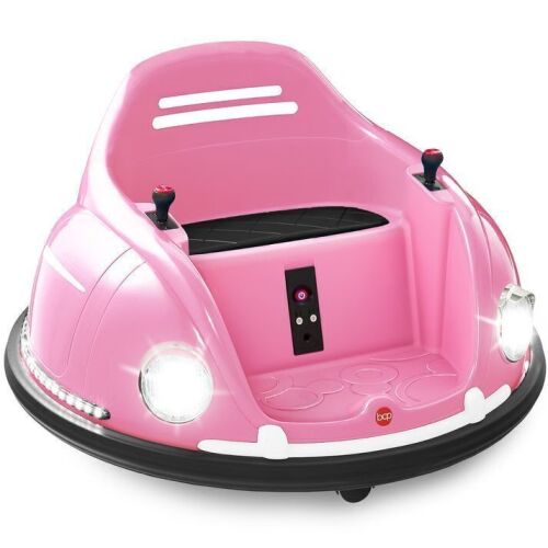 6V Kids Ride On Bumper Car Toy w/ Remote, Harness, Lights, 360 Degree Spin - Lot 100
