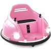 6V Kids Ride On Bumper Car Toy w/ Remote, Harness, Lights, 360 Degree Spin - Thumbnail 1