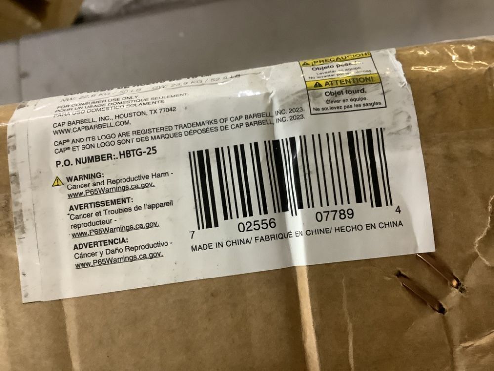 CAP Barbell Rubber Olympic Bumper Plates, 25lb, Set of 2 - Image 4 - Lot 141JF