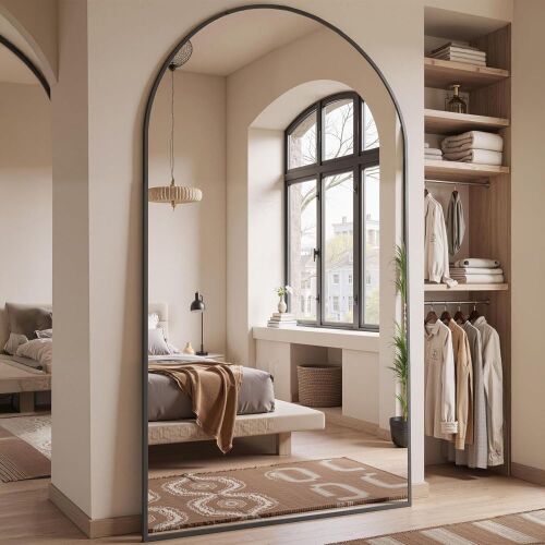 90"x46" Oversized Full Length Mirror with Stand - Bent Frame - Lot 160JF