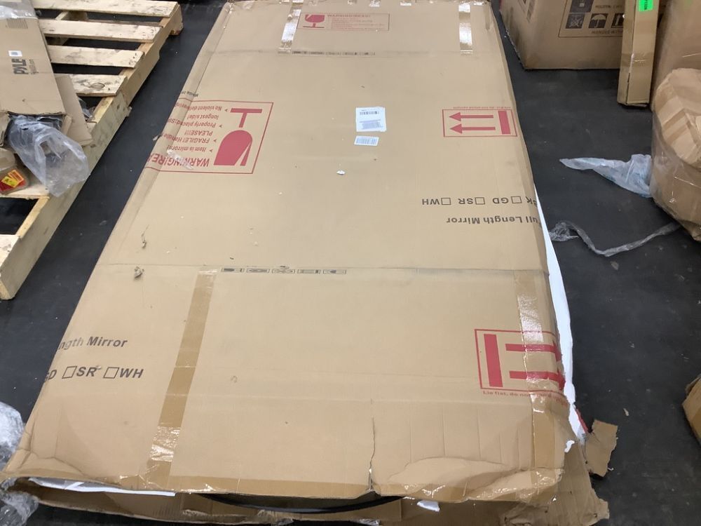 90"x46" Oversized Full Length Mirror with Stand - Bent Frame - Image 2 - Lot 160JF