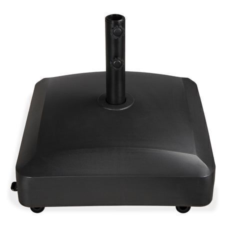Fillable Mobile Umbrella Base Stand w/ 4 Wheels, 2 Locks, 123lb Capacity - Image 1 - Lot 249