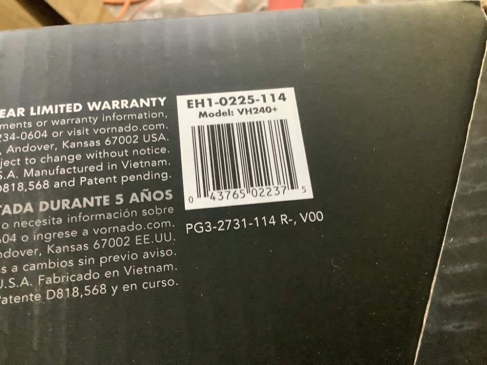 Vornado VH240+ Electric Whole Room Space Heater - Image 4 - Lot 351JF