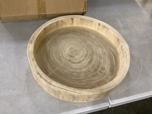 Storied Home Paulownia Wood Carved Decorative Tray - Lot 354JF