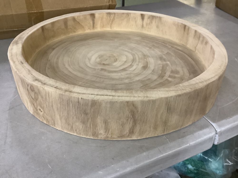 Storied Home Paulownia Wood Carved Decorative Tray - Image 2 - Lot 354JF