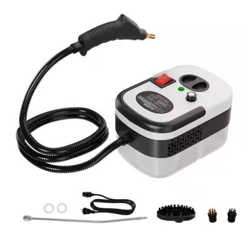 Portable Corded High-Temperature Steam Cleaner with Multiple Brush Attachments - Lot 357JF