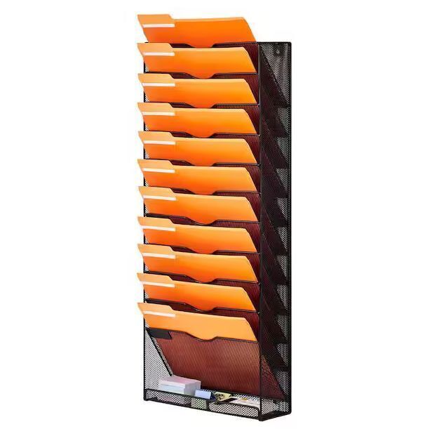 12 Pockets Mesh Wall File Holder, 12.6 in W x 30.43 in. H - Image 1 - Lot 360JF