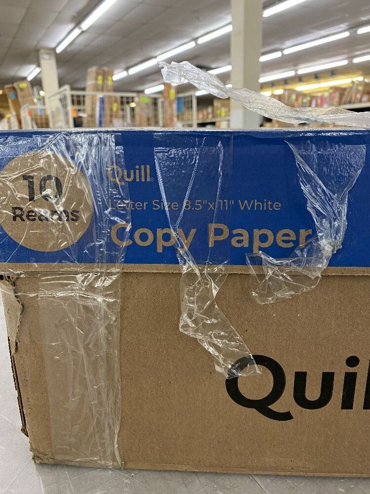 Quill Copy Paper 8.5" x 11", 20lb, 92 Brightness, 5000 Sheets - Image 2 - Lot 453