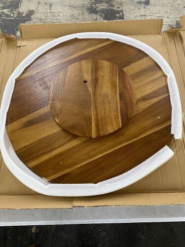 30" Acacia Wood Lazy Susan - Lot 455