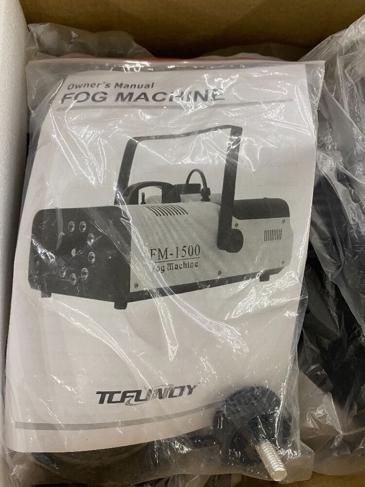 TCFUNDY Fog Machine with Lights, 1500W, RGB 9 LED Lights - Image 3 - Lot 459