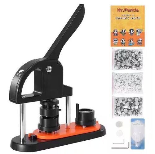VEVOR 25mm Button Maker Machine, 0.98 in. Pin Press Kit with 500 Parts - Lot 544JF